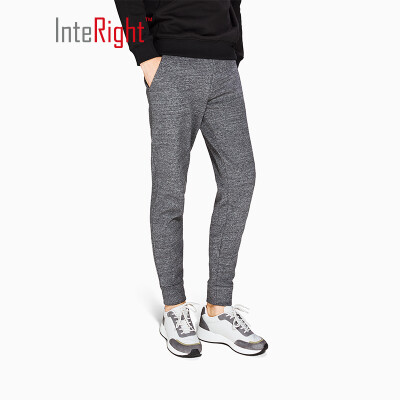 

INTERIGHT Wei pants mens sports&leisure thickening compound fleece sports pants dark gray