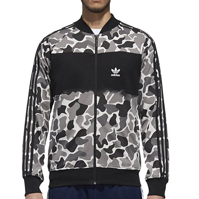

Wang Jiaer with the same paragraph Adidas ADIDAS Clover 2018 Autumn Mens Casual Series GRAPHICS CB TT Jacket DN8036