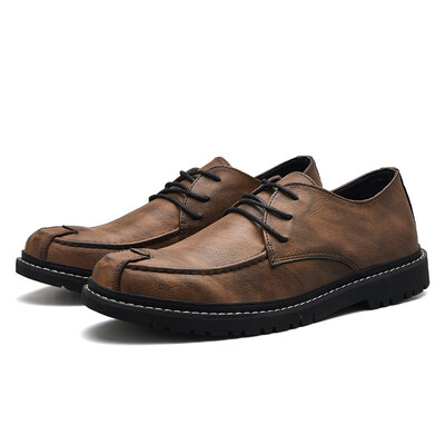 

Black dress Korean version of autumn new business leisure increased Joker youth trend shoes