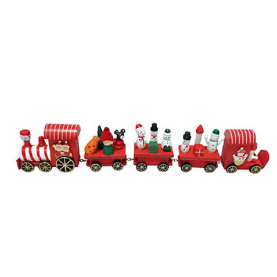 

Wooden Mini Train Toy Santa Claus Christmas Ornament Decoration Festival Gift Kids Toys