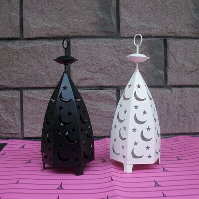 

New moon moon iron art candlestick Creative European romantic warm desktop decoration