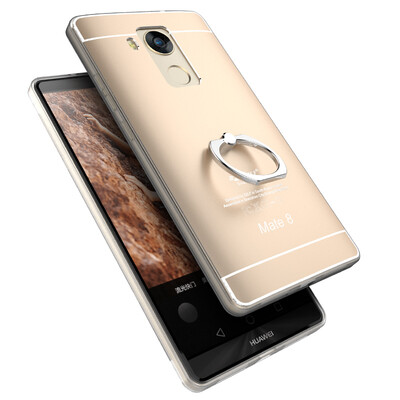 

Cool Le Feng mate8 phone shell creative metal finger buckle protective cover bracket anti-crash shell for Huawei mate 8 gold