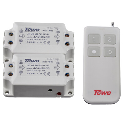 

With the (TOWE) wireless remote control switch 220V10A two power lights independent remote control can be wall