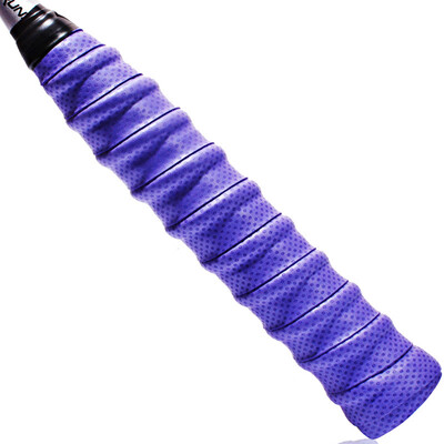 

Liang Jian badminton racket pressure point keel handmade tennis racket sweat banded fish pole handle leather purple 1