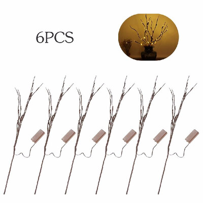 

20 LED Light Twig Willow Branches Design Battery Powered Operated Flexible Bendable IP44 Water Resistance Wam White