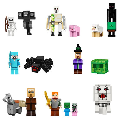 

Mi bloque de construcción de bloques de casa de bosque de DIY mundo ilumina juguetes compatibles con Legoed Minecrafted City