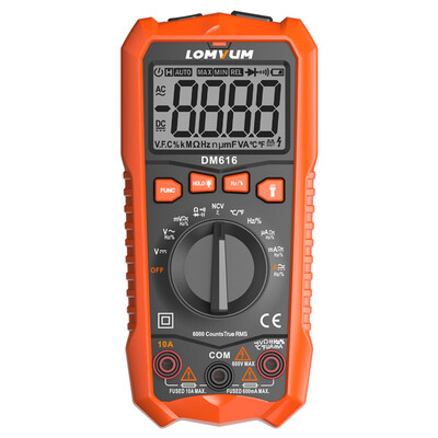 

Long Yun LOMVUM 99000 capacitor intelligent anti-burning temperature multimeter automatic multi-function high-precision digital display electric universal table DM616 table pen package