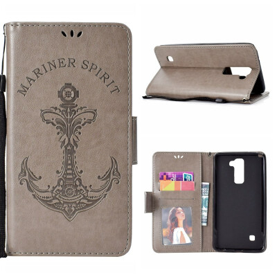 

MOONCASE Huawei Glory 7C Embossed Mermaid Anchor Leather Case - Gray