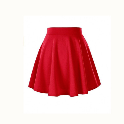 

Afibi Womens Basic Versatile Stretchy Flared Pleated Skater Skirt