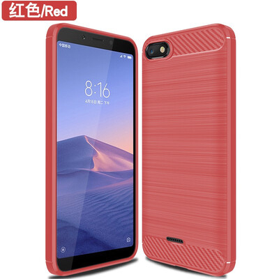 

Fivice XIAOMI Redmi MI 6A case Brushed carbon fiber silicone anti-fall soft shell phone case