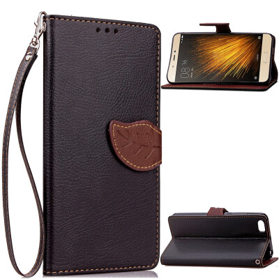 

MOONCASE Meizu MX5 Case [Leaves Magnetic] Premium PU Leather Case for Meizu MX5 Wallet Pouch Flip Bracket TPU Cover