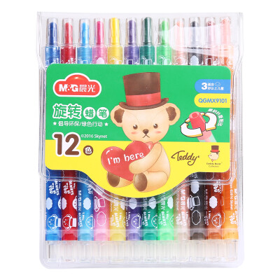 

Dawn ( & G) QGMX9101 Teddy Rotary Painting Crayons Oil Painting Boulders 12 colors / boxes