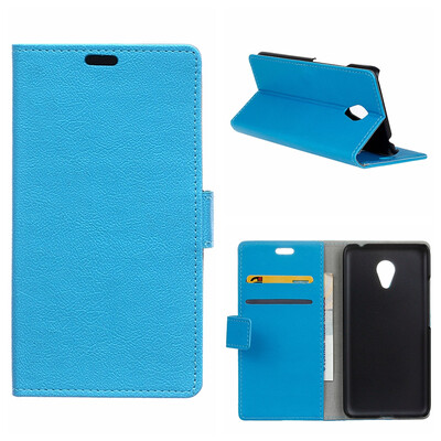 

MOONCASE Magnetic Button Folio Flip Leather Wallet Card Slot and Foldable Stand Feature Pouch Case Cover for Meizu M3