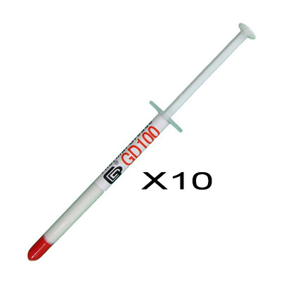 

GD Brand 10 Pieces GD100 Thermal Paste Grease Silicone Heat Sink Compound White Net Weight 1 Gram For CPU Cooler Fan Syringe SY1