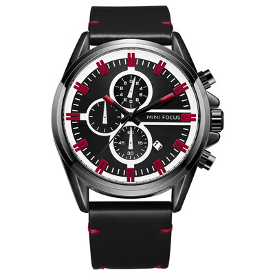 

BOFUTE Male Watches Sports Watch Quartz Watches Calendar Luminous Waterproof Genuine Leather Strap 0130G