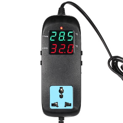 

Electronic Thermostat LED Digital Display Breeding Temperature Controller Thermocouple Thermostat with Socket AC 90V¡Î250V