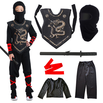 

Many memories of Halloween costumes cloak props decorations childrens Halloween decorations childrens toys cosplay costumes performance clothing Jinlong Ninja Samurai with knife  code