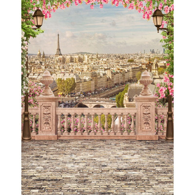 

Ancient Paris City Photo Backdrop 57FT Vinyl Fabric Cloth Digital Printing Photo Background for Birthday s-2261