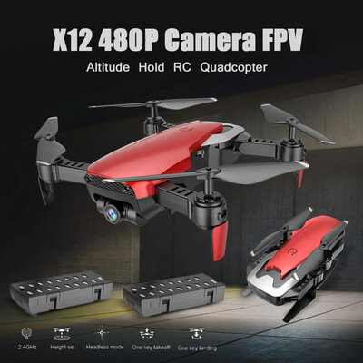 

Dongmingtuo X12 720P Wide Angle Camera WiFi FPV Drone Altitude Hold RC Quadcopter w Three Batteries