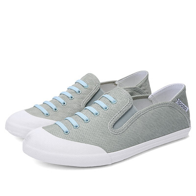 

Summer fashion Korean trend shoes mens one-legged canvas shoes trend breathable deodorant British mens shoes
