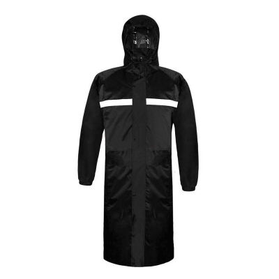 

CNMF moufu Long black windbreaker raincoat