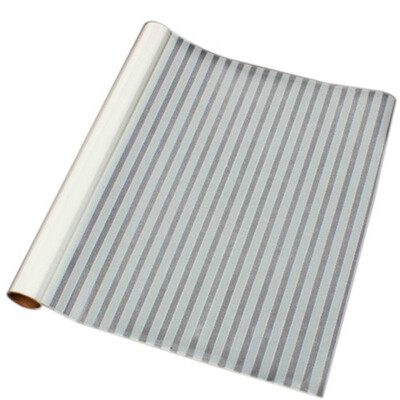 

UpperX White Window Film Striped Shutters Sticker for Home Office Privacy Frosted 45x150cm