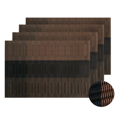 

UpperX PVC Placemats Woven Vinyl Washable Table Mats Stain-Resistant Washable Table Mats Placemats for Table Set of 4