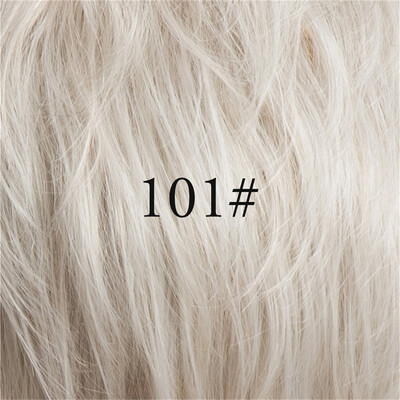 

BLONDE UNICORN 6 Inch Short Straight Human HairSynthetic Blend Wigs Light Blonde Multi Layered Fluffy Short Texture Pixie Cut Wig