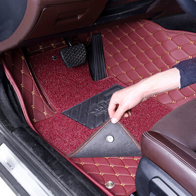 

BOLISH full of double-layer wire ring car mat wire ring leather double detachable car mat factory straight hair beige beige wire ring