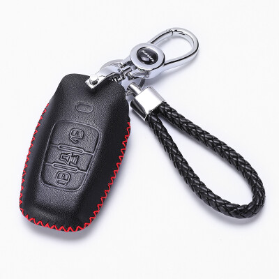 

KING ETING Great Wall Harvard Key Case Leather Key Holder H2 H6Coupe Special Car Keychain Three Keys One Button Start B Style Warm Red