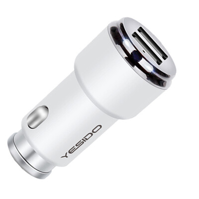 

Yesido Y23 car charger 2 port usb fast charging 24a multifunction car phone charger