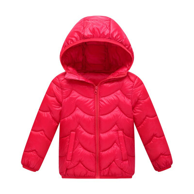 

2018 Winter outwear Girls Waves Quilted Lightweight Jacket for Boys Colors Hooded toddler Autumn Cotton Padded Coats 3 4 5 6 years