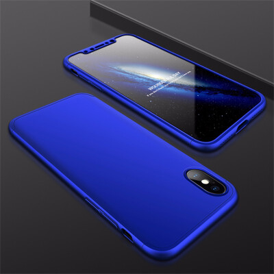 

Goowiiz Phone Case For Iphone 78X Fashion Color collision 360 Degree Coverage PC Full Protection