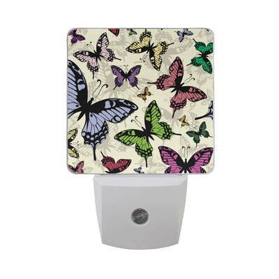 

ALAZA LED Night Light With Smart Dusk To Dawn SensorCute Butterfly Plug In Night Light