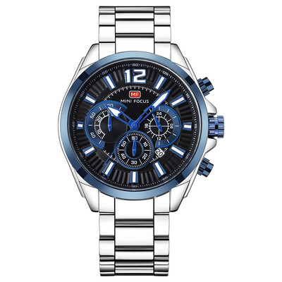 

BOFUTE Mens Watch Sports Watch Quartz Watches Luminous Calendar Waterproof Metal Steel Strip 0104G