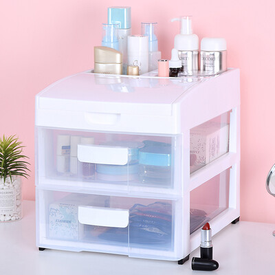 

Also elegant transparent cosmetic storage box finishing box desktop jewelry box plastic storage box 2 layers