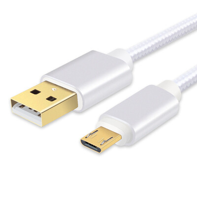 

JINDING JD-U08 Кабель для передачи данных Andrews Интерфейс Micro USB Кабель для зарядки мобильного телефона для Samsung / просо / Meizu / Sony / HTC / Huawei (1,5 м серебра)