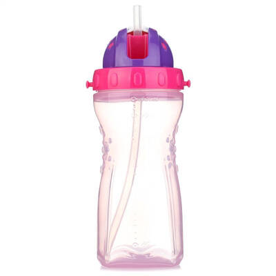 

Le Bao bobo sippy cup children leak-proof drinking cup student strap portable water bottle 480ml pink