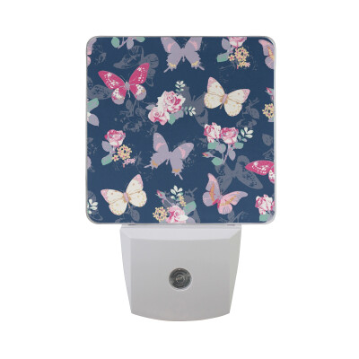 

ALAZA LED Night Light With Smart Dusk To Dawn SensorButterfly Plug In Night Light