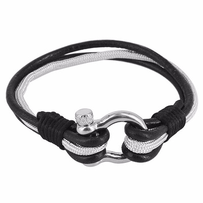 

Triple Layer Nylon Rope Wrap Bolt Clasp Bracelet 87"