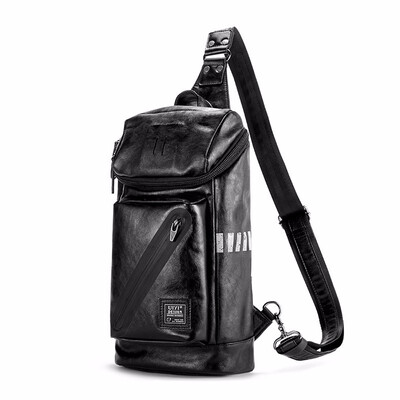 

UIYI Men Leather Cross body Bags Casual Messenger Bag For Male Small Designer Male Shoulder Bag Fashion Chest Pack Men Handbags