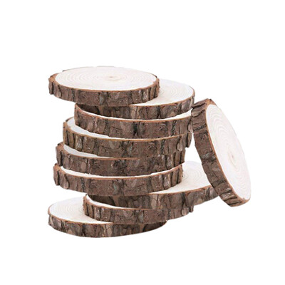 

UpperX 10Pcs 10-12Cm Wood Log Slices Discs Wooden Craft Embellishment For DIY Crafts Wedding Centerpieces