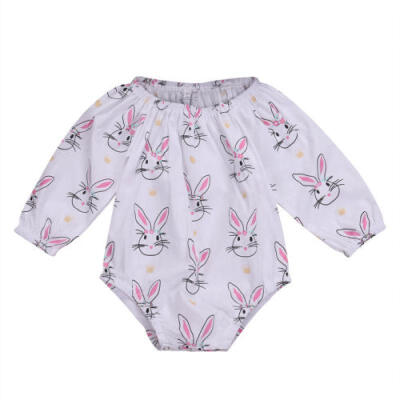 

Long Sleeve Baby Girls Floral Bodysuit Romper Summer Sunsuit Outfit Set 0-24M