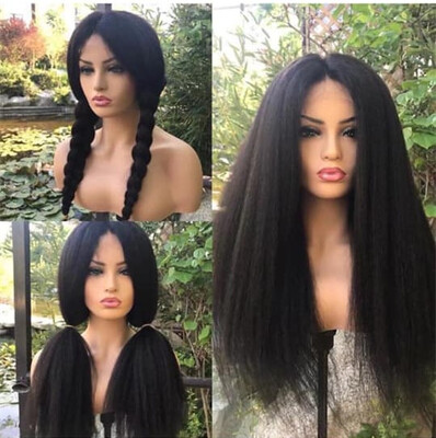 

Full Lace Human Hair Wigs Kinky Straight Natural Color Brazilian Human Hair Lace Wigs For Black Women With Baby Hair