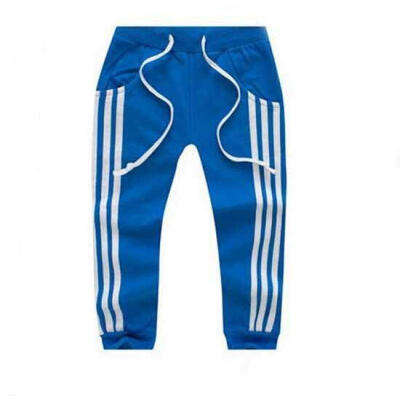 

New Kids Toddler Boys Girls Sportswear Striped Pants Casual Trousers Tracksuit