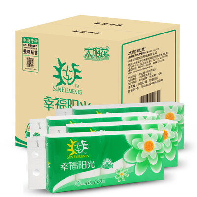 

Happy sun sunflower roll 3 layer 80 g 40 rolls of non-core toilet paper FCL sales