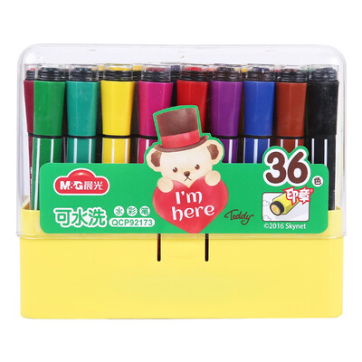 

Dawn M & G QCP92173 Teddy can wash hexagonal seal watercolor pen pencil 36 color box