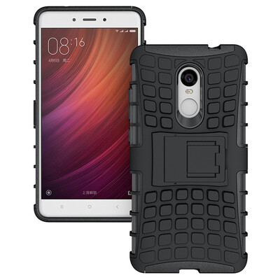 

Fivice Xiaomi Redmi note 4 note 4X Case TPU anti-fall tire pattern back clip bracket phone case