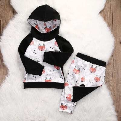 

Kids Baby Clothes Girl Boy Hoodies Sweatshirt Pants 2pcs Outfits Set UK Stock