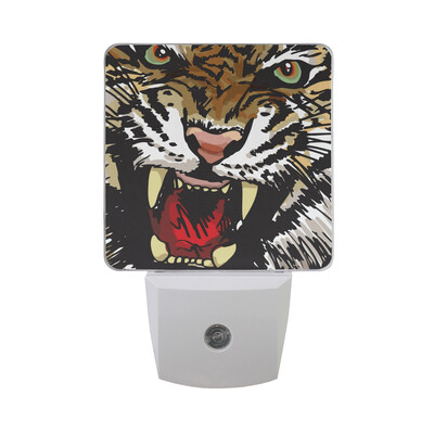 

ALAZA LED Night Light With Smart Dusk To Dawn SensorSketch Of White Tiger Plug In Night Light